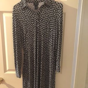 Black and White Collared Dress